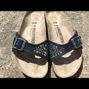 Birkenstock Madrid Rivets Navy 38 CUSTOM!!!!!